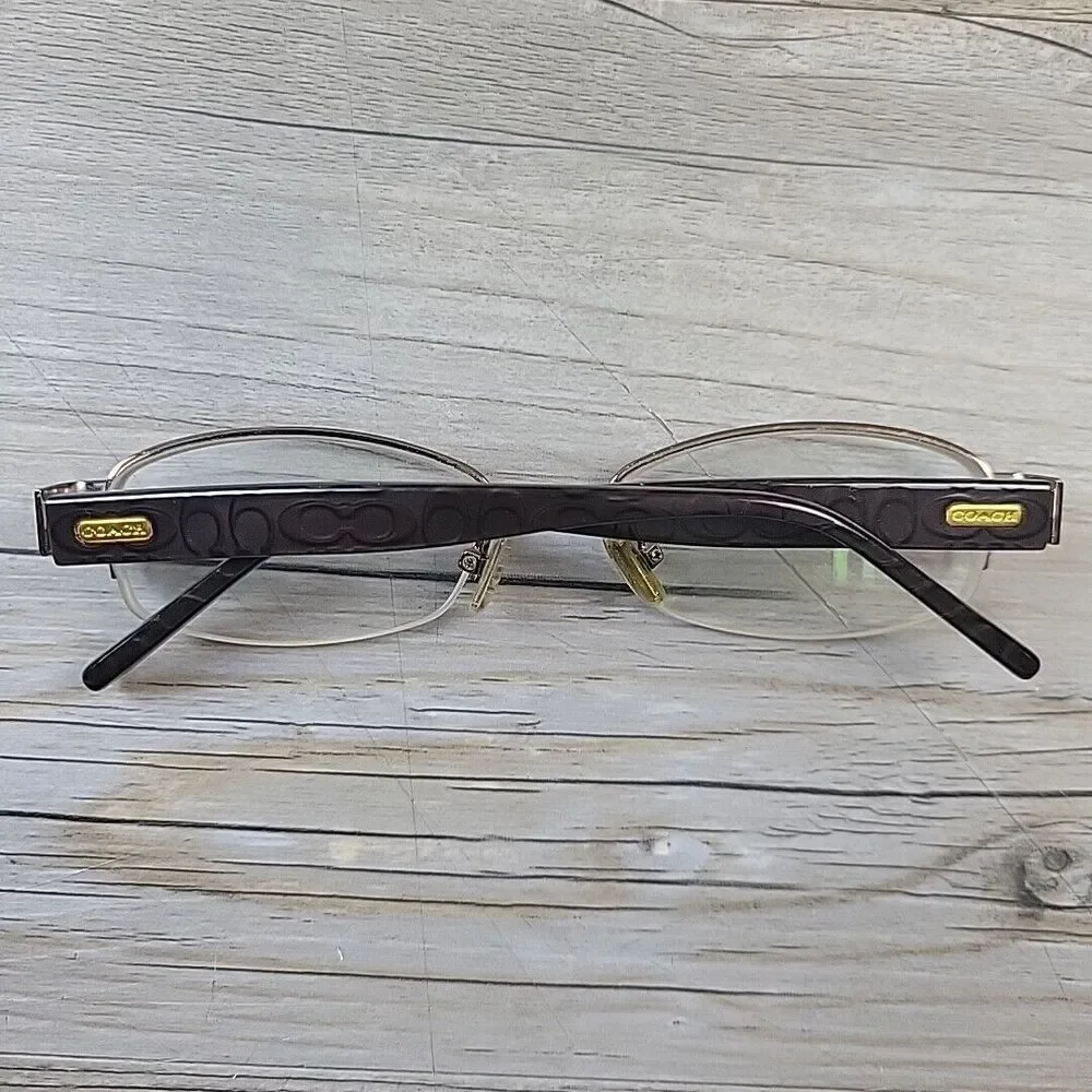 Coach Eyeglasses SUZANNA (246) TAN 50-17-135 Brown Half Rim ‎ FRAMES ONLY
